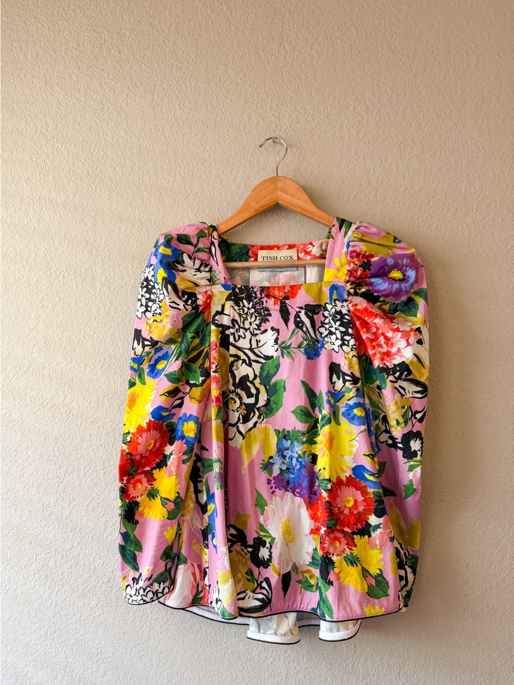 Tish Cox Duchess Floral Puff-Sleeve Women’s Blouse Maximalist XS